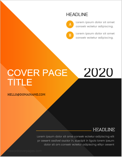 report cover page design