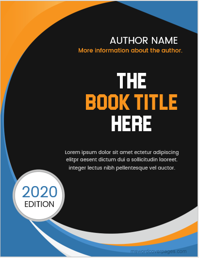 Sample Book Cover Page Design