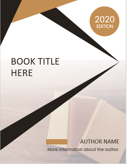 Book cover page template