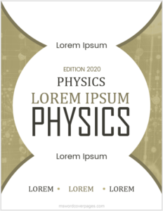 Sample physics assignment cover page