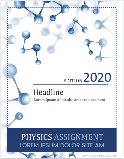 Physics assignment cover page format