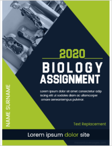 Biology assignment cover page sample