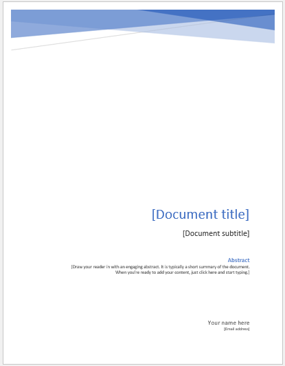 University Assignment Cover Page Templates MS Word Cover Page Templates