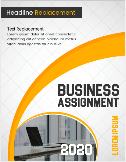 Business assignment cover page template