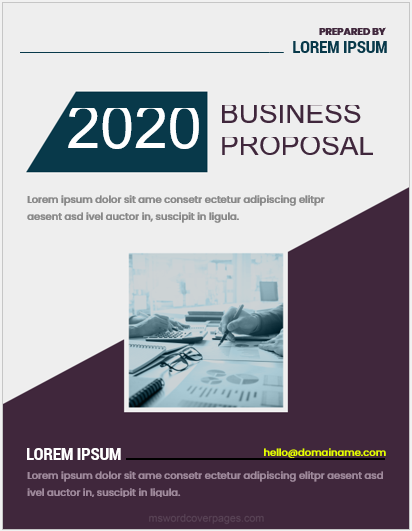 Business proposal cover page MS Word