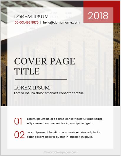 Mla Format Cover Pages Templates Ms Word Cover Page Templates