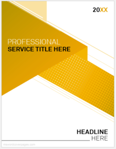Report cover page design template