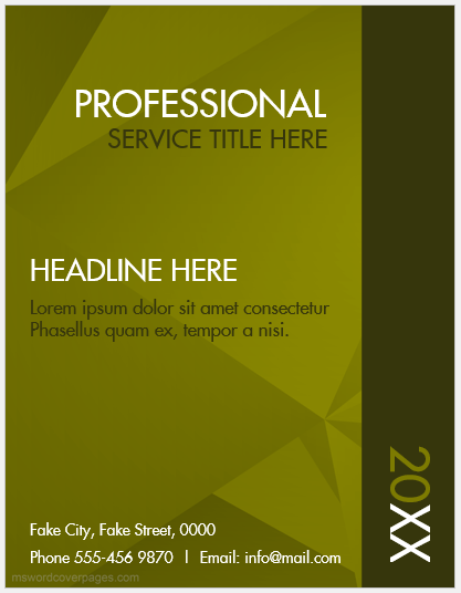 Business report cover page template