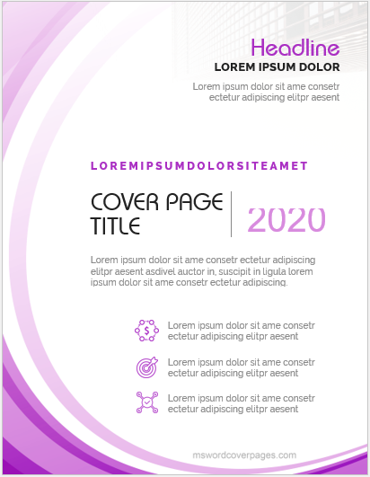 Business report cover page template