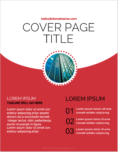 cover page report template word