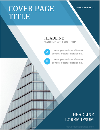 Report cover page template