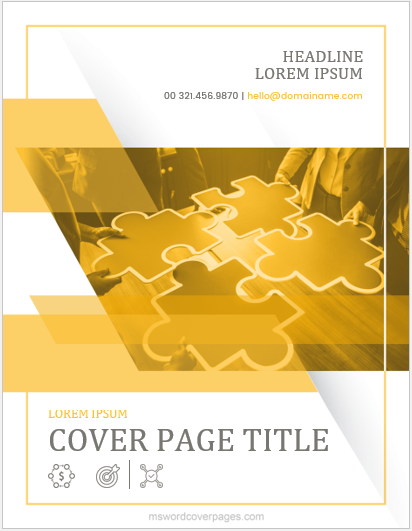 Report cover page design sample