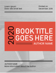 Editable book title page template