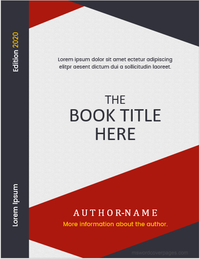 Book Cover Template Free Ms Word Cover Templates - Reverasite