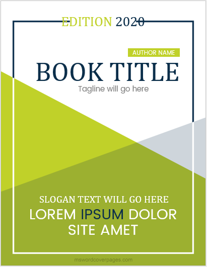 Book Cover Template Word Free Download