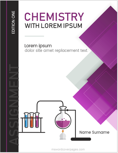 Chemistry assignment cover page format