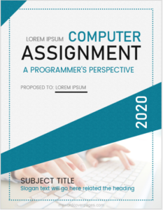 front page design for assignment word