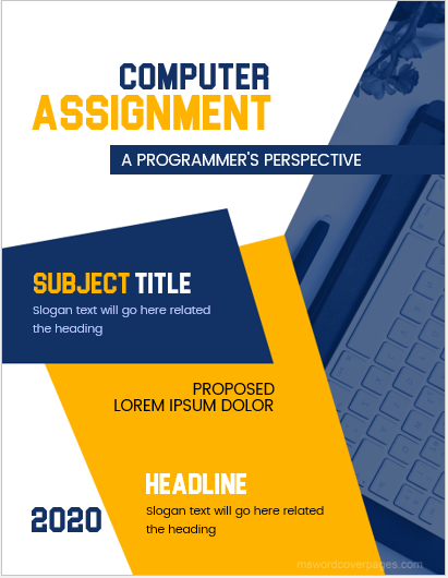 assignment front page format handwritten