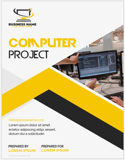 Computer assignment cover page template