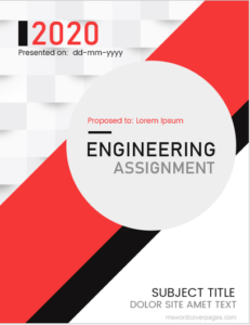 Engineering assignment cover page sample