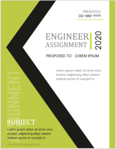 Engineering assignment cover page template