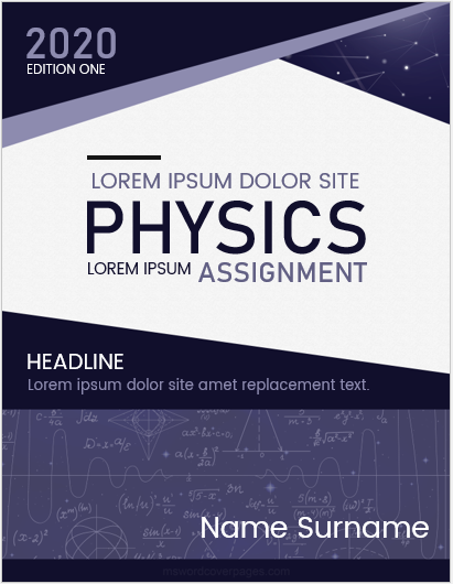 Physics assignment cover page