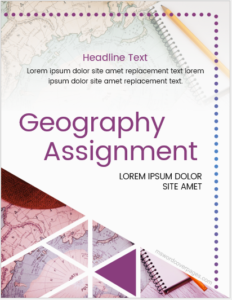 Geography assignment cover page template