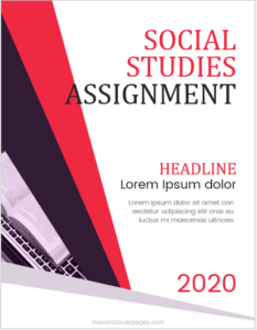 Social study assignment cover page