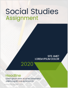 Social study assignment cover page sample