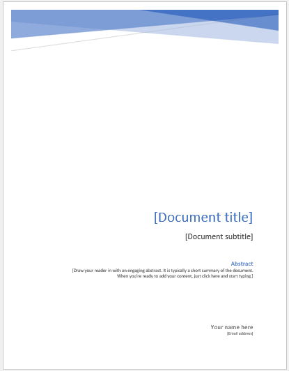 cover page for assignment free download