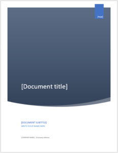 University assignment cover page template