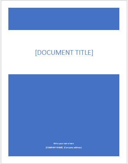 Assignment cover page template | MS Word Cover Page Templates