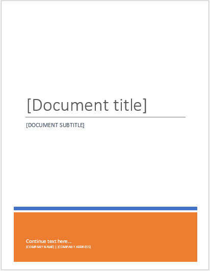 assignment title page template
