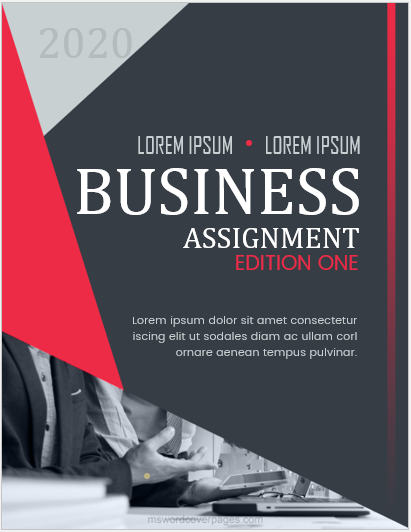 cover page in assignment