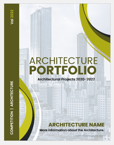 Architecture portfolio cover page