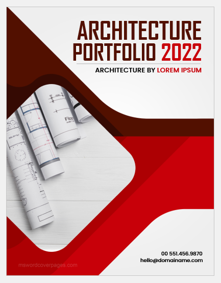 Architecture portfolio cover page template