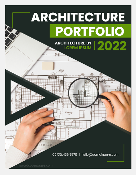 Architecture portfolio cover page template