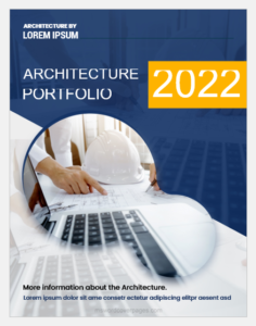 Architecture portfolio cover page