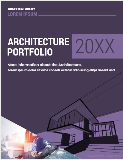 Architecture portfolio cover page