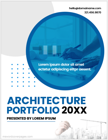 Architecture portfolio cover page