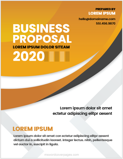 Assignment First Page Design Templates For MS Word MS Word Cover Page 