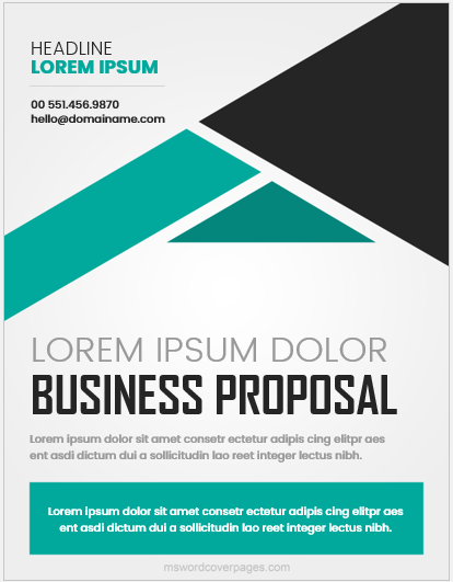 Business proposal cover pages