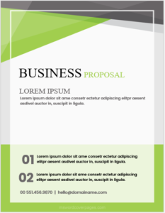 Business proposal cover page sample