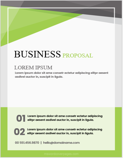 Business proposal cover pages