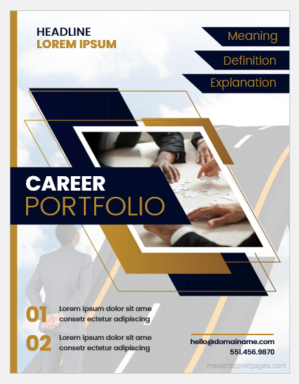 Portfolio cover page template