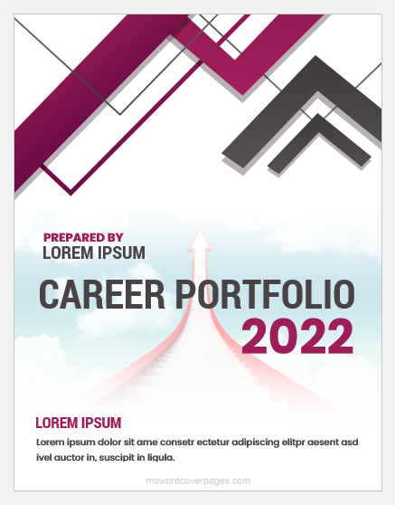 Career portfolio cover page template