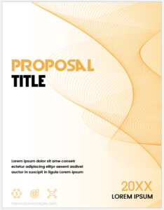 Proposal cover page template