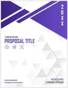 Proposal cover page template