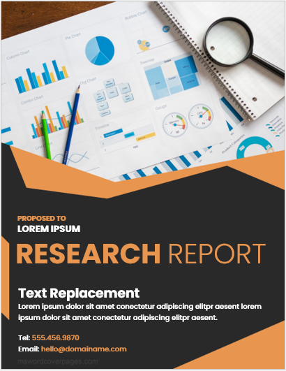 research report cover page template