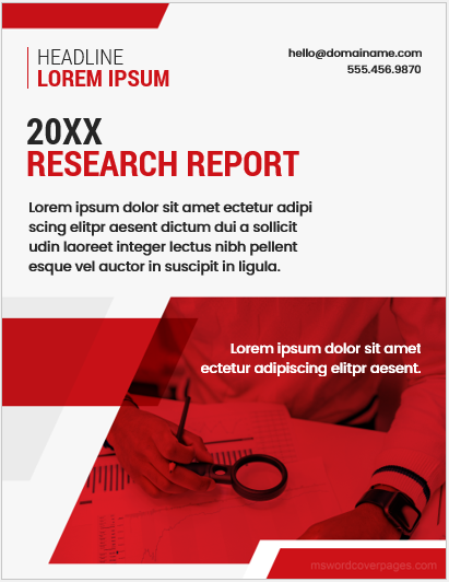 Research report cover page